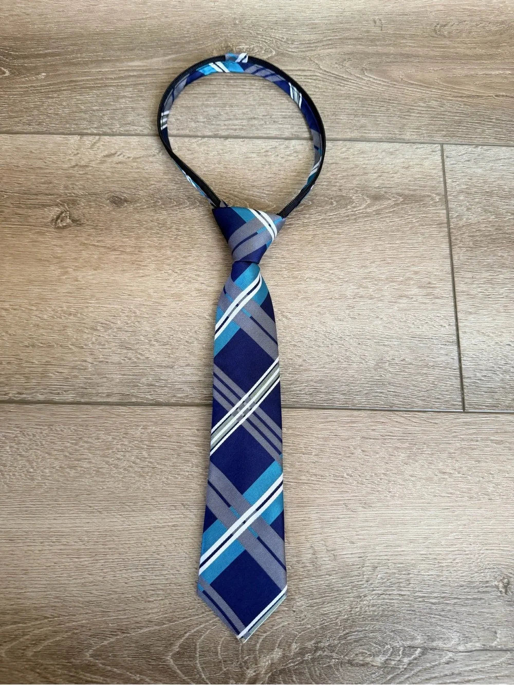 Littlest Prince Boys 2-5 Yr Plaid Tie Necktie